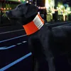 Hundhalsband Reflekterande halsband Fluorescerande husdjurshalsduk med koppelhål Lysande valp Nattsäkerhetshaklapp för liten medelstor