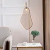 ペンダントランプユニークな扇形ランプ照明器具パーソナリティパーラー寝室レストランホームアールデコハンランプマットゴールド