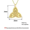 Pendentif Colliers CHENHXUN Triple Lune Wicca Collier Pentagramme En Acier Inoxydable Bijoux Pour Hommes Et Femmes