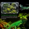 Reptile Supplies Transparent Boîte D'élevage Acrylique Alimentation 360 Degrés Haute Magnétique Pet Escalade Terrarium 230706