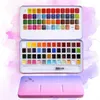 Ручки рисования Meiliang 48 Colors акварельный набор красок 36 Стандартный цвет 12 портативная металлическая коробка Glitter с бесплатной щеткой для начинающего 230706