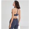 Yogaoutfit L-005 Y-formad rygg Hudvänlig tank med bröstdyna Fitness känns smörmjuk sport-bh Avtagbara kupor Väst Solid Dr Dh7Oc