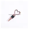 Other Kitchen Tools Champagne Shape Of Love Metal Wine Bottle Stopper Rose Gold Sier Elegant Heart Lover Shaped Red T2I52126 Drop De Dhyic