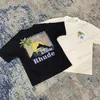 Herr t-shirts överdimensionerade Rhude Moonlight Tropics t-shirt män kvinnor t skjortor rh biltoppar tee t230707