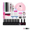 Nail Art Kit Manikyr Set Kit Med 24W/36W Led Nails Lamp Borr Hine Polish Akryl Verktyg Drop Delivery Hälsa Skönhet Dh4Bd