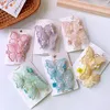 Haaraccessoires 2 st Kinderen Meisje Hoofddeksels Retro Kleurrijke Parel Vlinder Clip Voor Peuter Glanzende Pailletten Kawaii Pin