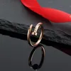 anéis de unhas amor parafuso anel mens anéis letra C clássico homens designer de aço de titânio para mulheres presentes de luxo mulher menina prata rosa ouro jewlery