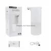 Macchina per la disinfezione 350Ml Dispenser di sapone Touchless Matic Ricarica USB Smart Foam Hine Sensore a infrarossi per Home Office Bagno Drop Dhuxf