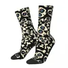 Men's Socks Harajuku Skull Seamless Bone Basketball Dark Halloween Day Dead Face Floral Flower Ghost Scary Skeleton Middle Tube