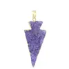 Pendant Necklaces Druzy Fashion Jewelry Wedding Opal Necklace For Women Rose-Color Crystal Cubic Quartz Triangel Kolye Vintage