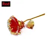 Decoratieve Bloemen Est Valentijnsdag 24K Folie Verguld Rose Goud Duurt Eeuwig Liefde Bruiloft Decor Minnaar Verlichting Rozen Creatief Cadeau 2023