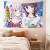 タペストリーズアニメ印刷aoba suzukaze壁タペストリールーム装飾ベッド