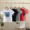 2023 New Kids jongens meisjes zomer T-shirts met korte mouwen woorden tij merk kinderen Shirt losse halve mouwen Tees Tops Babykleding Luxe designer Borduurstijl