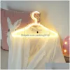 Cintres Racks Creative Led Cintre Neon Light Ins Lampe Proposition Robe Romantique Vêtements Décoratifs-Rack T9I00950 Dro Dh8Fp