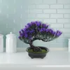 Simulation de fleurs décoratives Bienvenue Pine Desktop Parure Mini Plantes Bonsai Intérieur Artificiel Extérieur Arbre Décoration Imitation Ornement