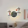 Lámparas de pared Sala de estar creativa Redefacción Restaurante dormitorio para niños Nórdico Niña Niña Se pueden colocar luces