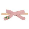 Fiocchi di strass alla moda Neonate Fascia per capelli Tinta unita Fiori rosa Bowknot Fascia elastica Copricapo per bambini Puntelli per foto