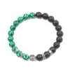 Brin 8mm Chakra Perlé Hommes Huile Essentielle Diffuseur Pierre De Lave Bouddha Bracelet Arbre De Vie Bracelet Élastique Pulsera Femmes Bijoux