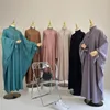 Odzież etniczna MD bez hidżabu moda muzułmańska Abayas dla kobiet z długim rękawem Maxi szata islamski kaftan Marocain suknia wieczorowa Djellaba Femme