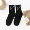 Women Socks Funny Woman Sock Cartoon Man For Fashion Kawaii Solid Color Middle Tube Sox Cotton Breathable Spring Summer Sokken