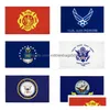 Banner Flags Bandeiras do Exército dos EUA Força Aérea Corpo de Fuzileiros Navais Marinha Y Ross Bandeira Não Pise em Mim Linha Fina Xxx Oceano Zc311 Drop Delivery Home Ga Dht3E