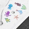 Tende adesive vasca da bagno anti non doccia vasca da bagno per decalcomanie adesive impugnature da bagno impermeabile animale mare senza applique pavimento per bambini