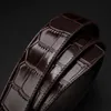 Belts Men's Youth Genuine Leather Head Layer High end Crocodile Texture Pin Buckle Youth Leisure Business Trouser Belt Z230707