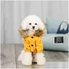 Abbigliamento per cani Vestiti caldi Giacca invernale per animali domestici Abbigliamento per animali domestici per cani di taglia piccola e media Drop Delivery Home Garden Supplies Dhp2H