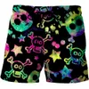 Maillots de bain pour hommes Wuiliy Shorts de plage graphiques Skull pour hommes Motif 3D Dark Cranium Boardshorts MenWomen Skeleton LA Hip Hop Short Pants J230707