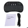 Pc Controles Remotos Colorf Backlight Air Mouse Keyboard 2.4G Wireless Keyboards Toucad Mini Rii I8 Control For Android Tv Box Drop De Dhtv7