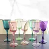 Taça de vidro de vinho colorido 300ml taça de vinho tinto champanhe pires coquetel swing copo para festa de casamento ktv bar criativo