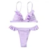 Costumi da bagno da donna 2 pezzi/set Comodo costume da bagno per adulti senza schienale Bikini da donna ad asciugatura rapida