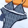 Women's Swimwear Designer Womens Sexy Bikini Lingerie Summer Alphabet Jacquard Fashion Swimsuit Two Piece High Quality YASW