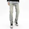 Men's Jeans Fashion High Streetwear Men Make Old Retro Design Dimensional Cut Slim Fit Hip Hop Denim Pants 5023