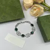 lusso Vari bracciali vintage argento 925 di lusso Grandi lettere di design in pietra a grana gioielli donne 18k placcato diamante San Valentino Regali di nozze