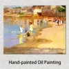 Modern Seascapes Canvas Wall Art at The Beach I Edward Henry Potthast Dipinto a mano Opera d'arte famosa Miglior regalo