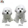 Stuffed Plush Animals Cute Malta Dog Puppy Maltese Plush Toys Stuffed Animals Doll Baby Kids Children Boys Girls Adults Gift Home Decorations Crafts L230707