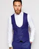 Costumes pour hommes sur mesure garçons d'honneur châle revers marié Tuxedos bleu Royal hommes mariage homme Blazer (veste pantalon cravate gilet) B985