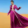 Odzież etniczna Abaya marokański dubaj kaftan muzułmanki długa sukienka Ramadan arabski luksusowy satynowy Rhinestone suknia na przyjęcie weselne Isla262C