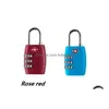 Other Home Garden Tsa 3 Digit Code Combination Lock Resettable Cus Locks Travel Lage Padlock Suitcase High Security Product I400 D Dhtxo