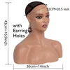 Soporte de peluca cabeza de maniquí femenino realista con busto de maniquí de hombro para pelucas accesorios de belleza cabezas de modelo de exhibición 230706