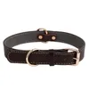 Hondenhalsbanden PU-leer Katten Verstelbare Duarable Gepersonaliseerde halsband voor kleine middelgrote grote honden Walking Training Huisdieraccessoires