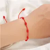 Charm Bracelets 7 Knots Red String Bracelet Protection Good Luck Amet For Success Prosperity Handmade Rope Lucky Bangles Gift Drop D Dhgdx