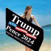 Schnell trocknende Bade- und Strandtücher aus Stoff, Präsident Trump-Handtuch, US-Flaggen-Druckmatte, Sanddecken für Reisen, Dusche, Schwimmen, NEU CPA4302