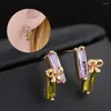 Boucles d'oreilles Love Annie filles zircon cubique mignon papillon pour les femmes quotidien femme dame petit bijoux cadeau