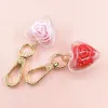 Creative Valentine's Day Rose Eternal Flower Keychain Gift Female Bag Love Heart Keychains Jewelry Accessories In Bulk