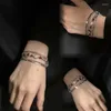 Lien Bracelets Rétro Quatre étages Rond Mans Étoile Bracelet Littéraire Folk Amoureux Copines