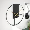 Zegary ścienne Minimalistyczny elektroniczny mechanizm nordycki Samoprzylepny zegar cyfrowy Okrągły Reloj Pared Decor