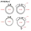 Volwassen Speelgoed FRRK K01 K02 K03 K04 Metalen Penis Ringen voor Kuisheidskooi Gebruikt Ingebouwde Lock Strap PU Riem 40mm 45mm 50mm 55mm Sex Shop 230706