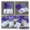 Sacchetti di imballaggio Borsa a rete viola Organza Bustina di lavanda Fai da te Confezione di fiori secchi Confezione regalo per feste di nozze Vaniglia Bagt2I5436 Drop Delive Dh5Ql